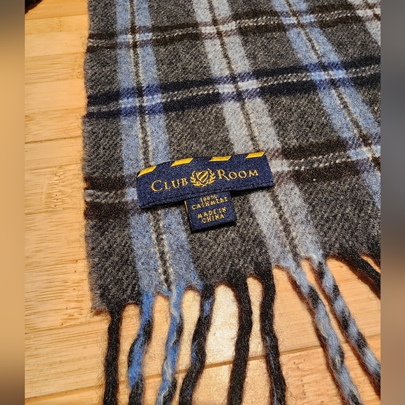 Club Room Cashmere Checkered Scarf - Picture 3 of 4